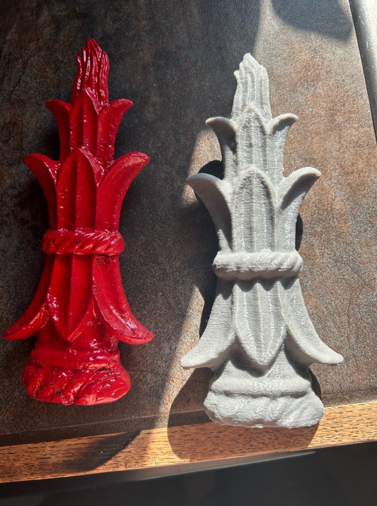LEFT SCANNED ITEM, RIGHT PRINTED RESOLTS